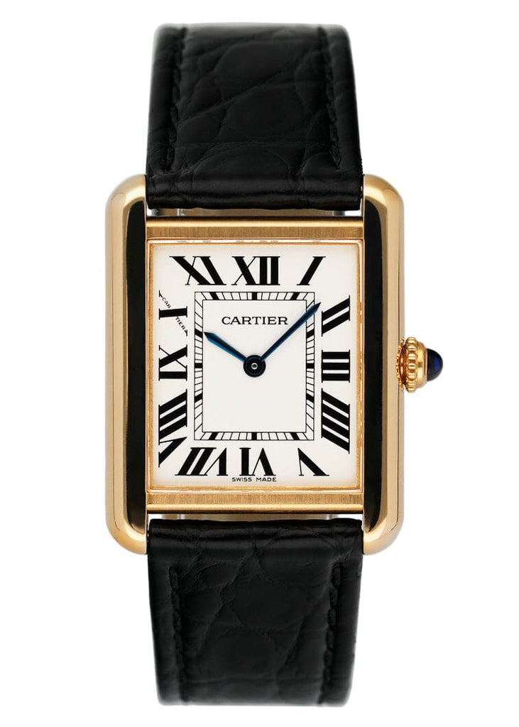 Cartier Tank Solo W5200002 18K Yellow Gold Ladies Watch Box Papers