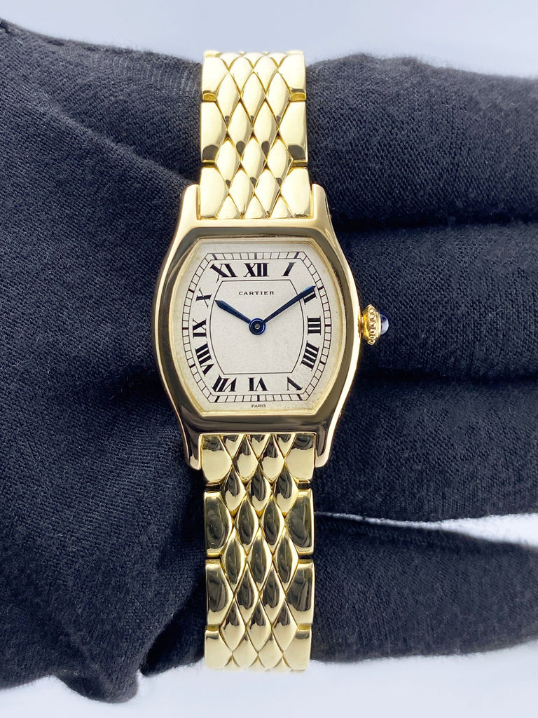 Cartier Tortue 18K Yellow Gold Ladies Watch