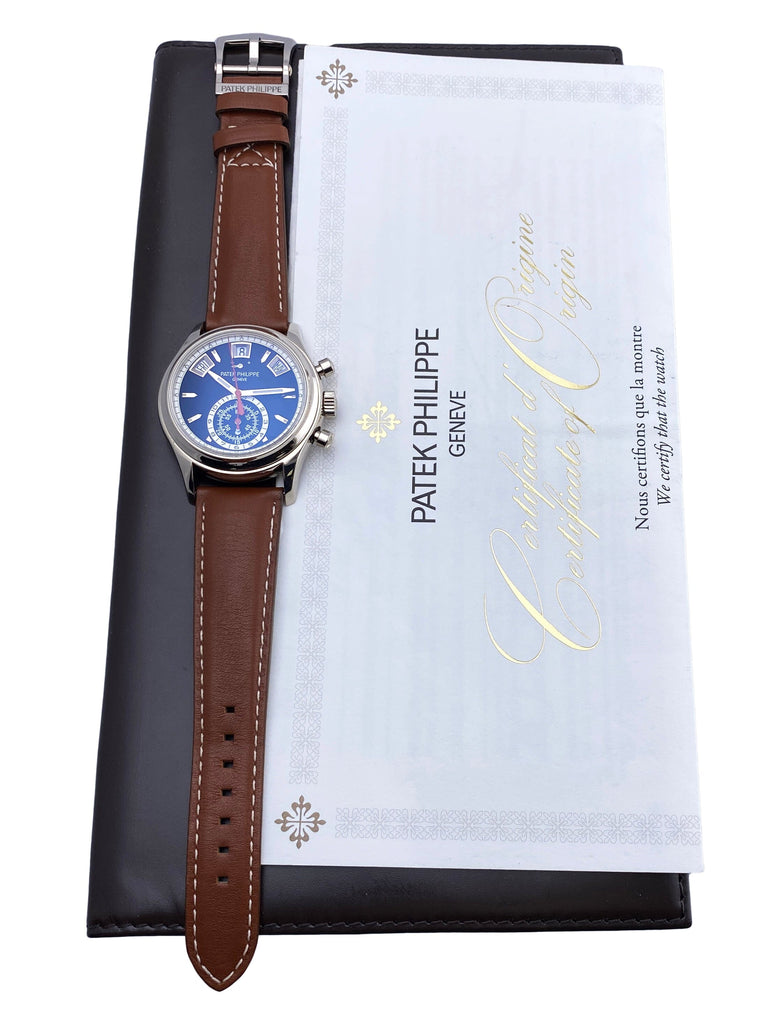 Patek Philippe Complications Annual Calendar 5960G Blue Dial Mens Watc