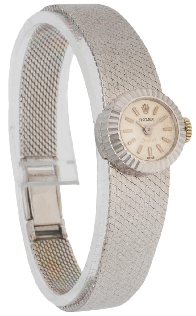 Rolex Chameleon Orchid 18k White Gold Ladies Watch