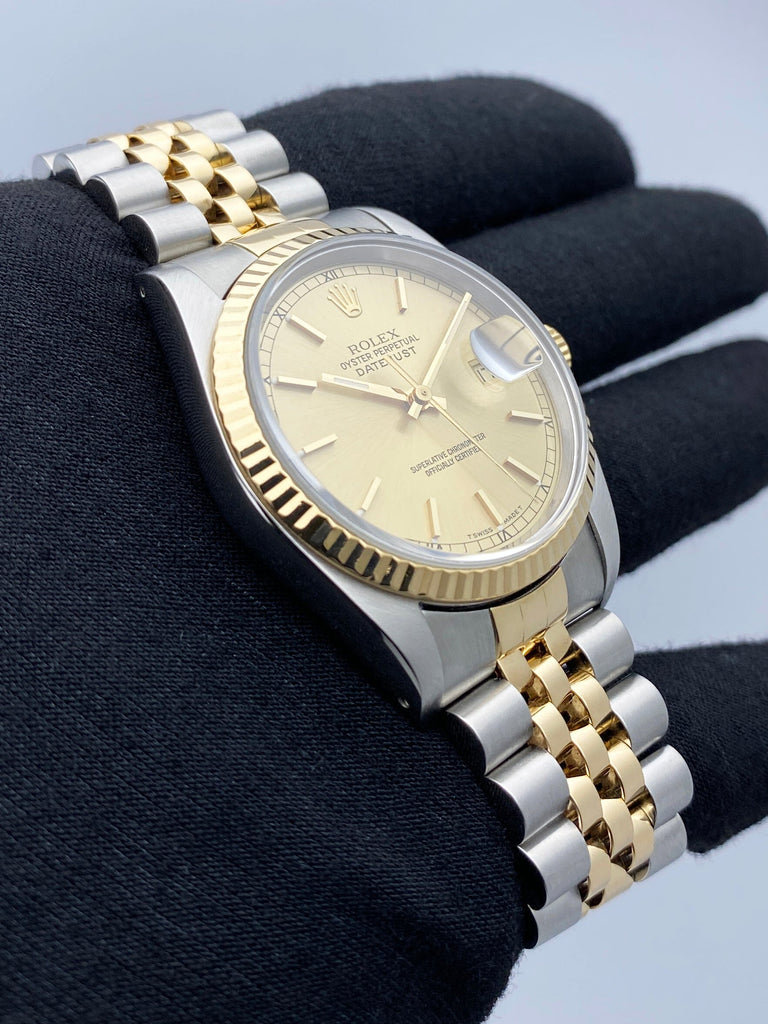 Rolex 16233 champagne discount dial