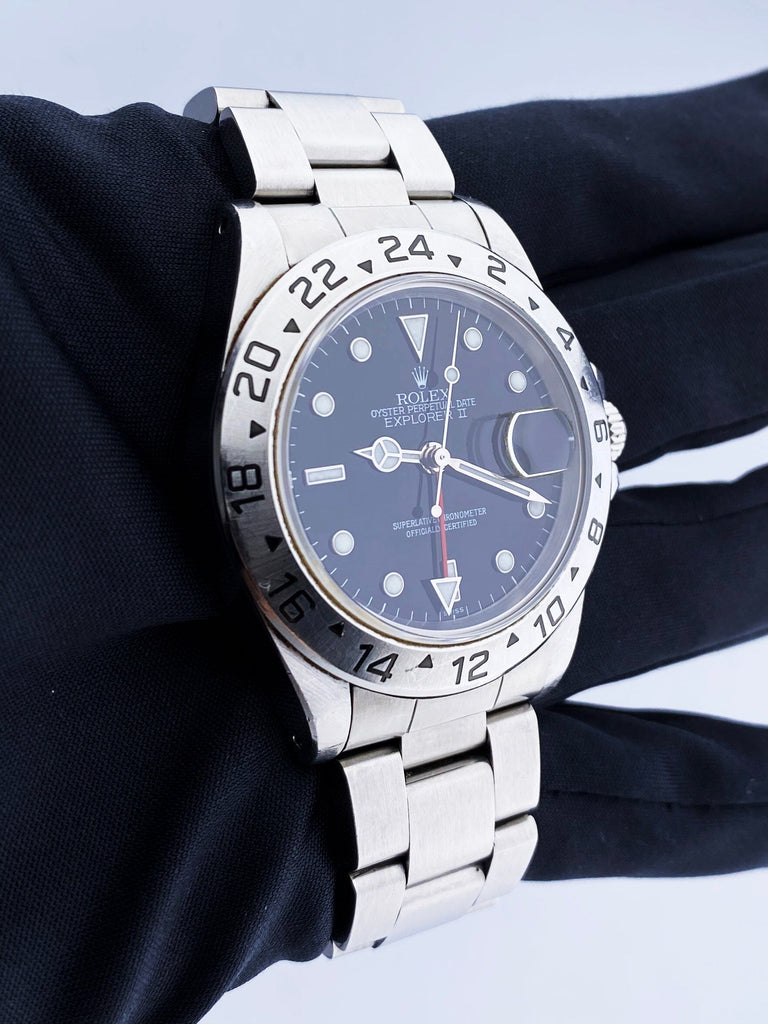 Rolex explorer ii 16570 black clearance dial