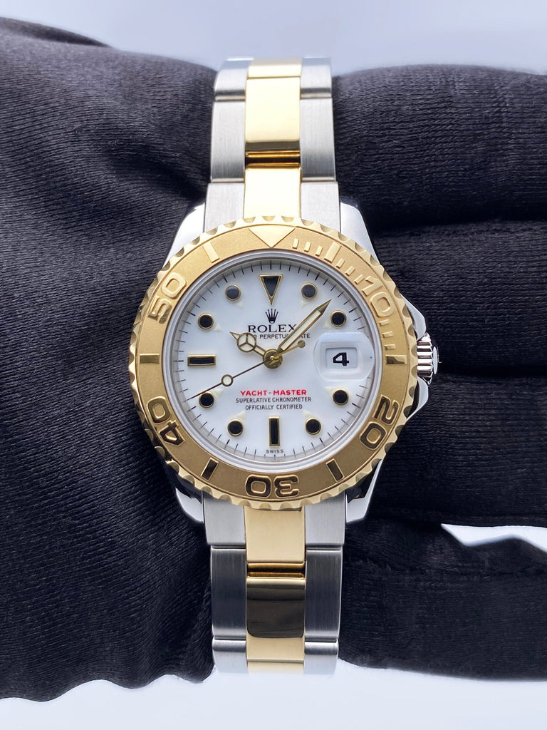 Rolex Yacht Master 69623 18K Yellow Gold Stainless Steel Ladies Watc