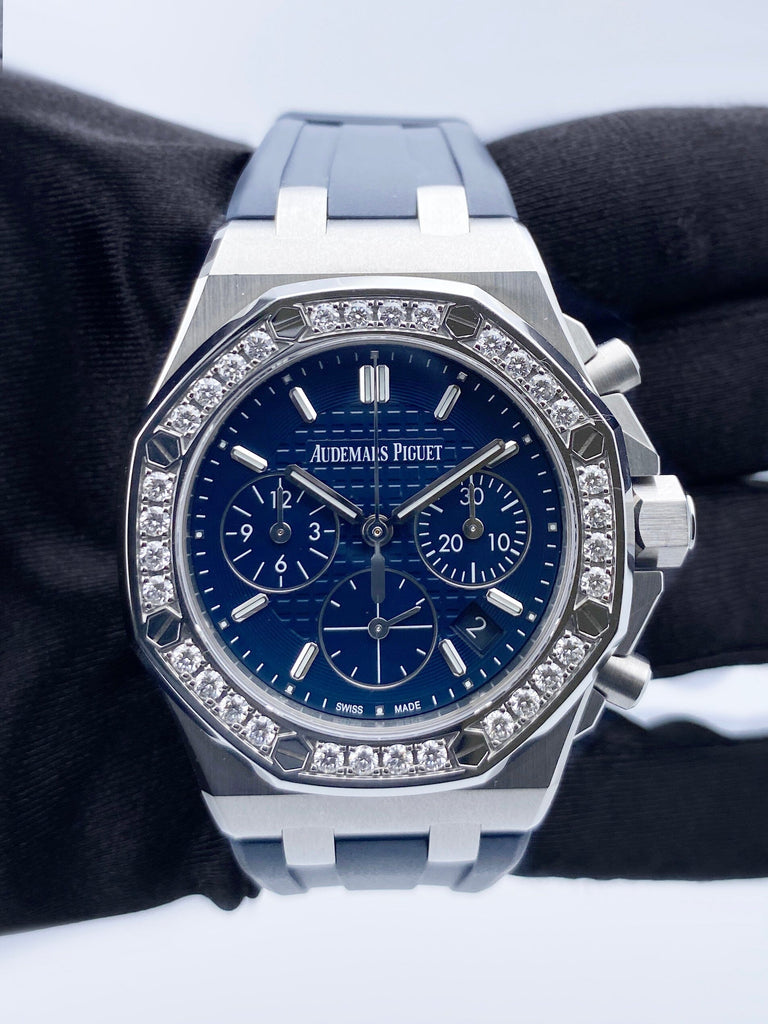 Audemars Piguet Royal Oak Offshore 26231ST Diamond Blue Dial Ladies Wa