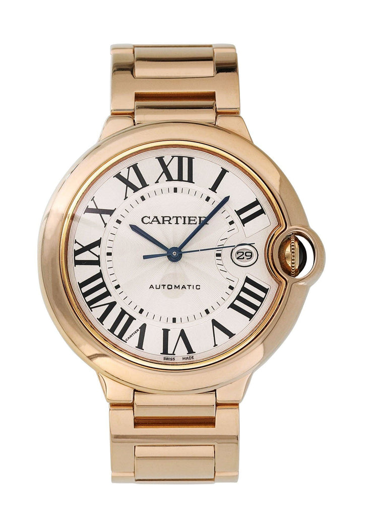 Cartier Ballon Bleu 2999 18k Rose Gold Mens Watch