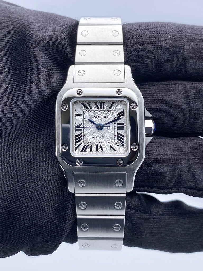 Cartier Santos Galbee W20054D6 Silver Dial Steel Ladies Watch