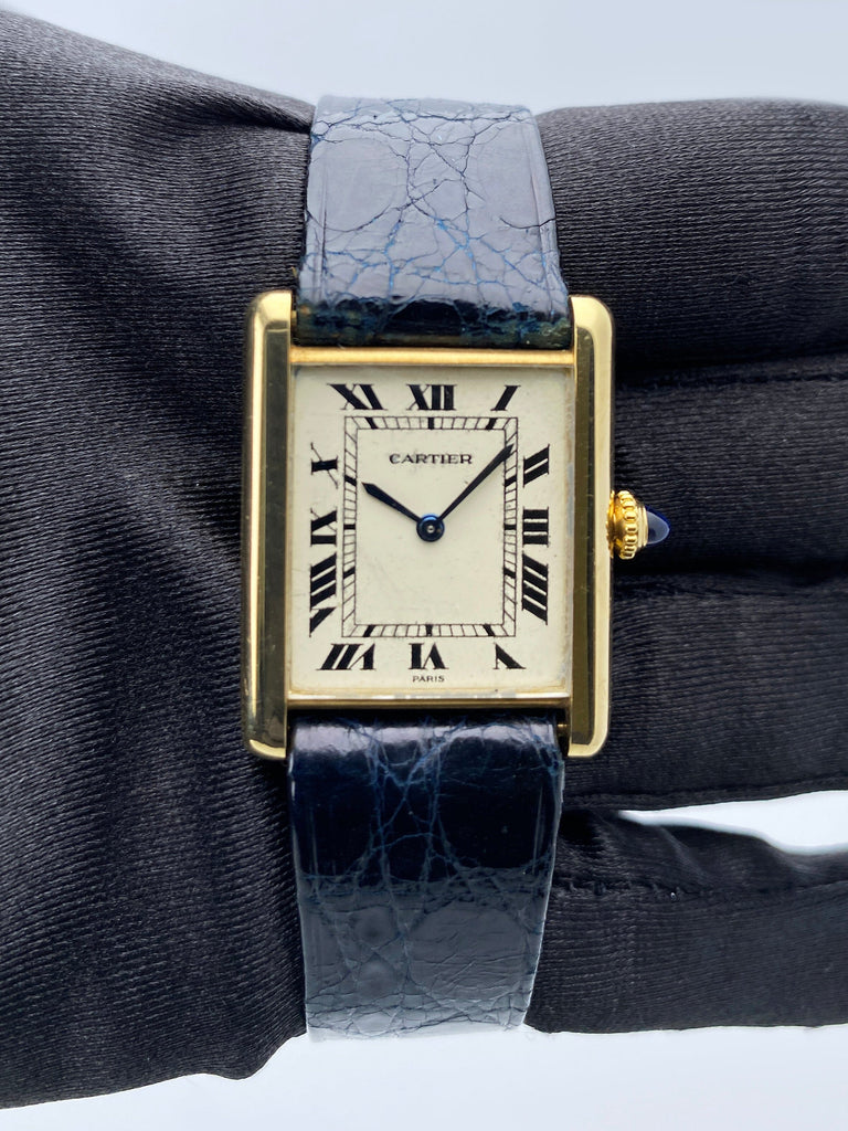 Cartier Tank Louis 18k Yellow Gold 24mm Off-White Dial Manual Wind