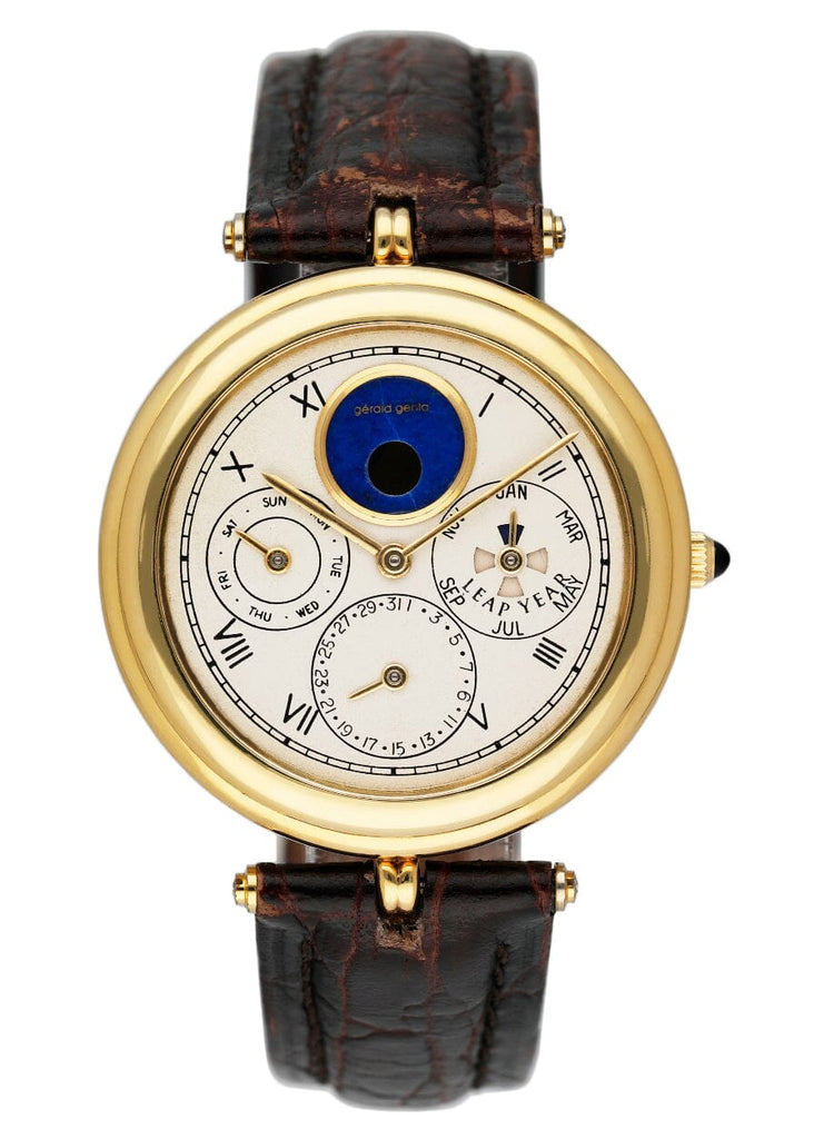 G rald Genta G21324 Perpetual Calendar Yellow Gold Mens Watch