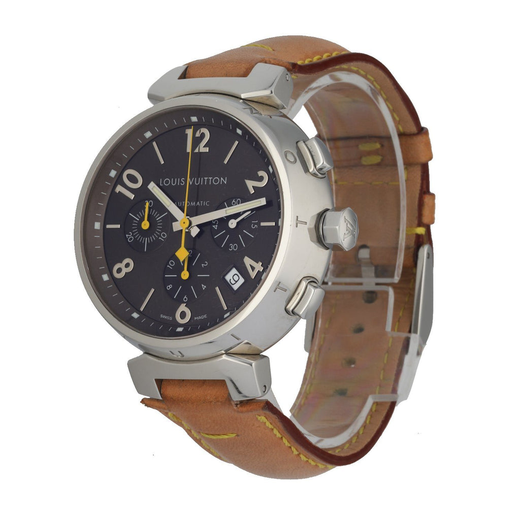 Authenticated Used Louis Vuitton LOUIS VUITTON Tambour Brown Dial Watch  Women's 