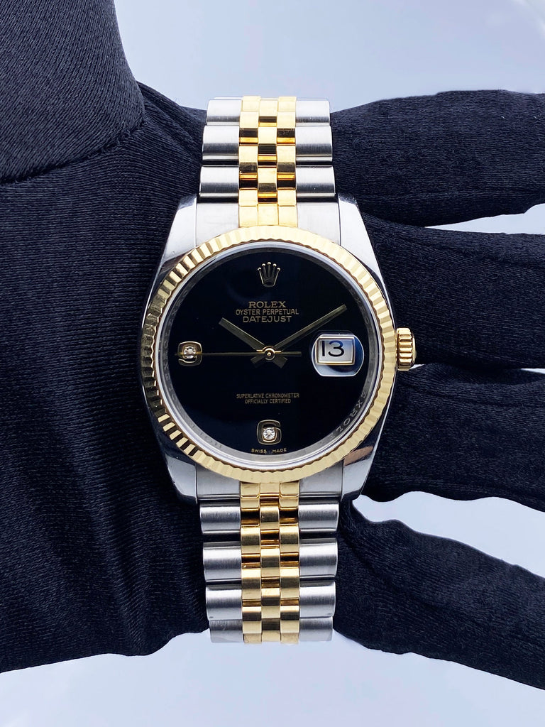 Rolex datejust black on sale onyx