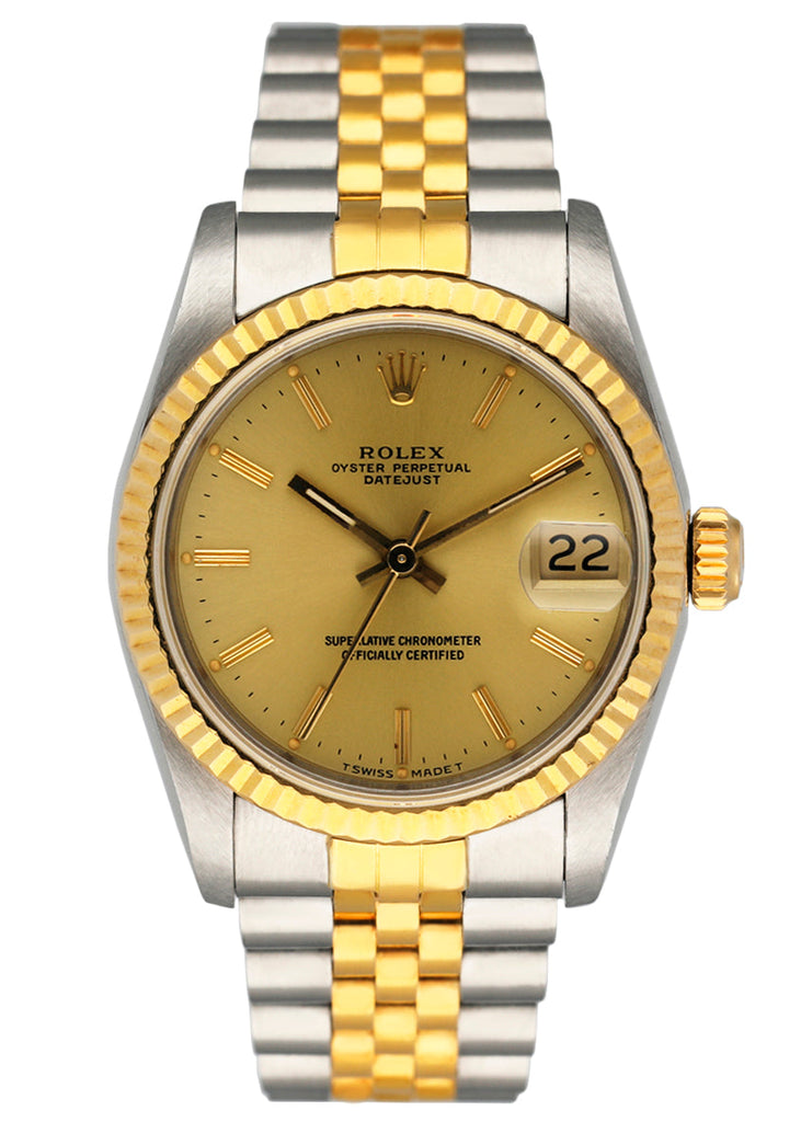 Rolex Datejust 68273 Midsize Champagne Dial Ladies Watch