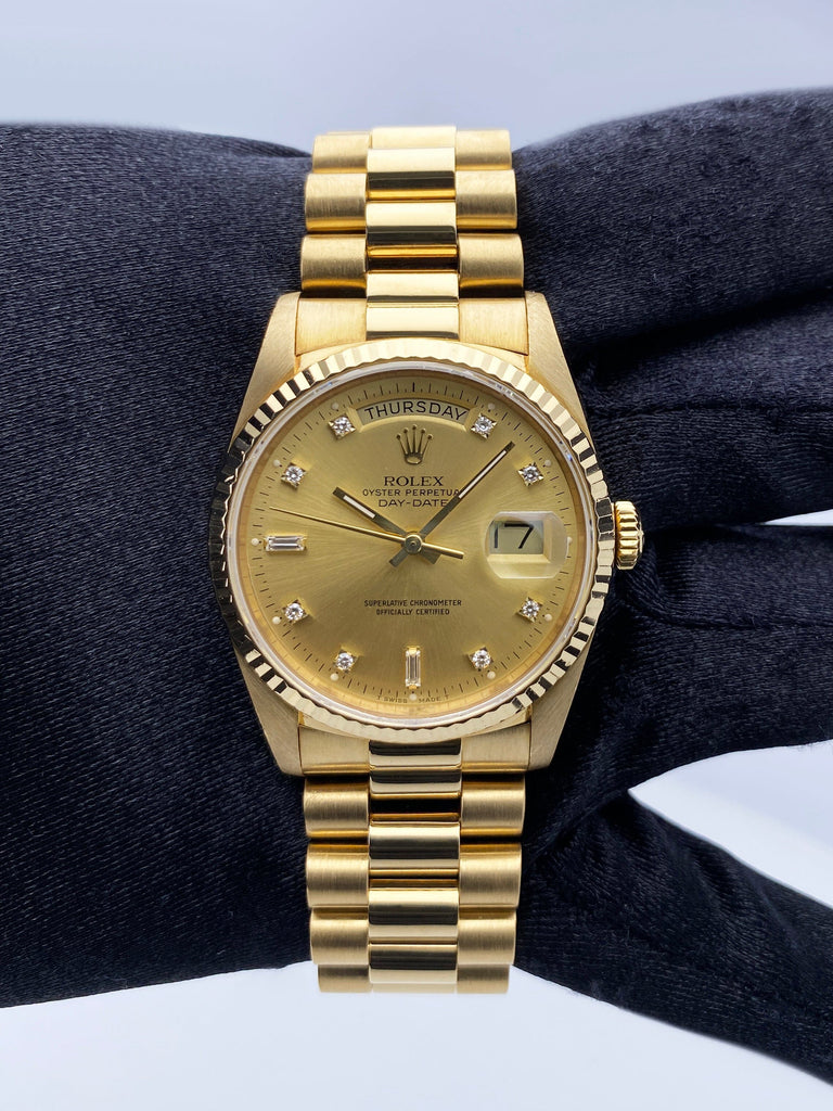 Rolex day date discount 18238 diamond dial