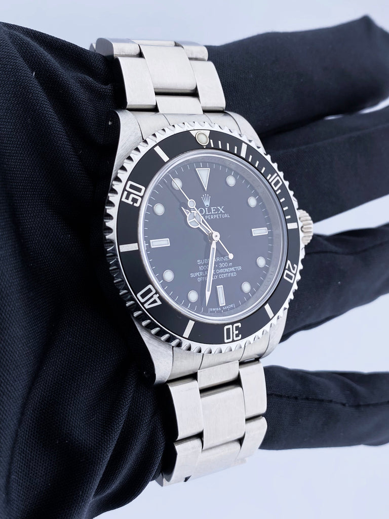 Rolex Submariner 14060M No Date Engraved Rehaut Mens Watch