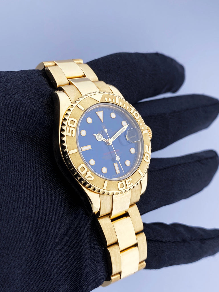 Rolex Yacht Master 68628 Blue Dial 18K Yellow Gold Watch