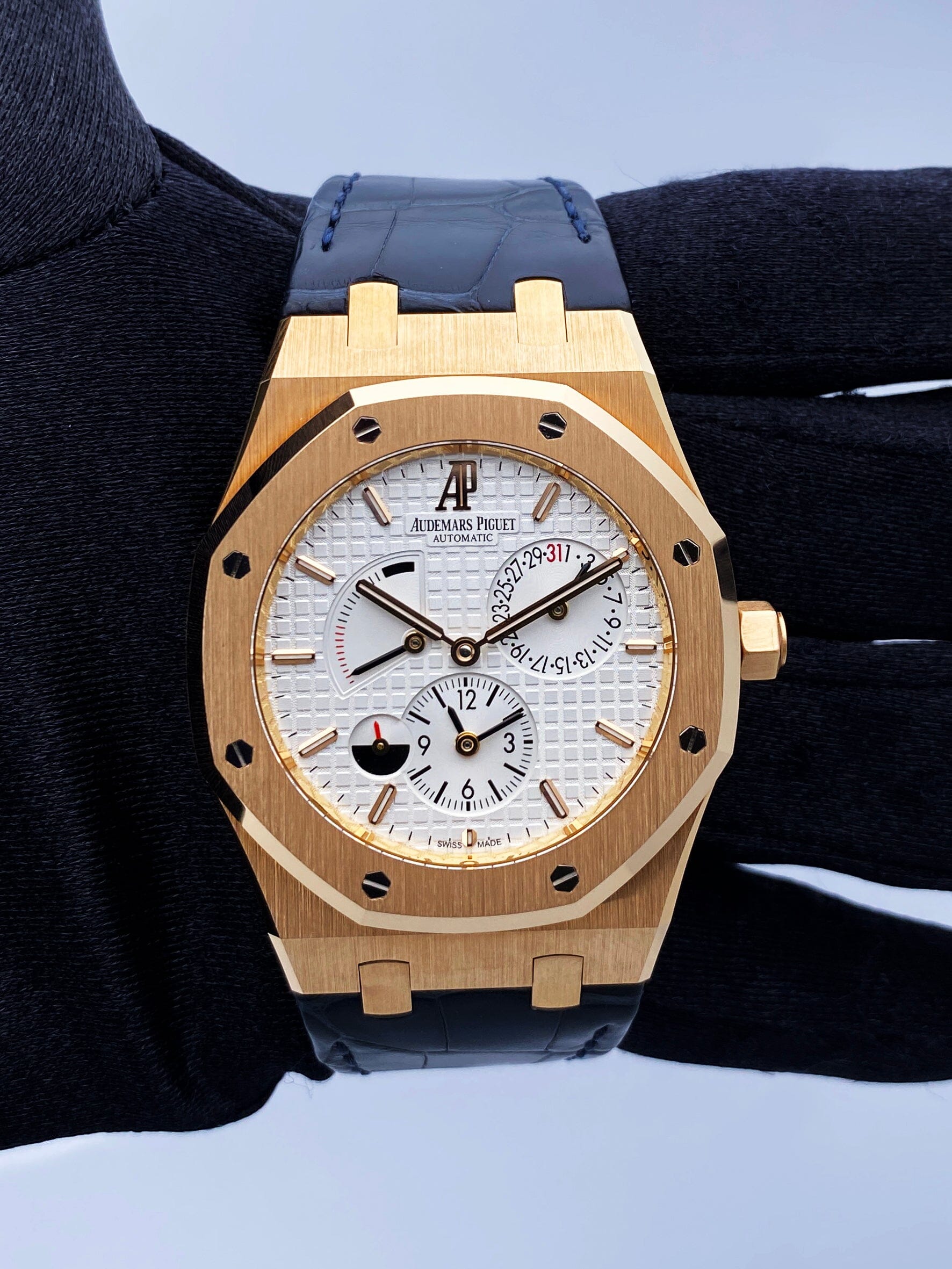 Audemars Piguet Royal Oak 26120OR Dual Time Mens Watch Box Papers