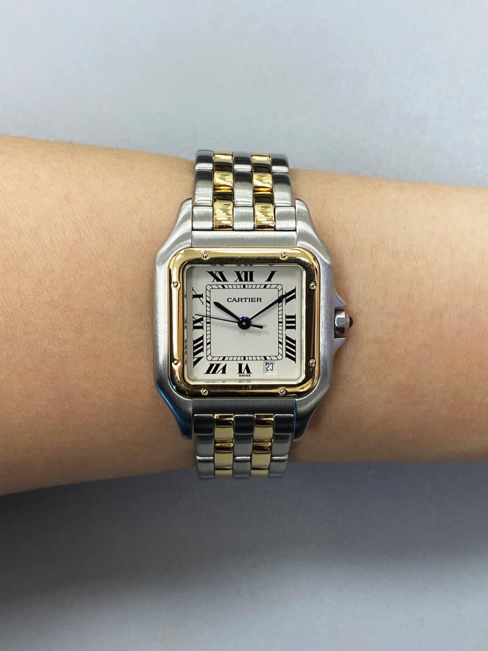 Cartier two tone watch hotsell