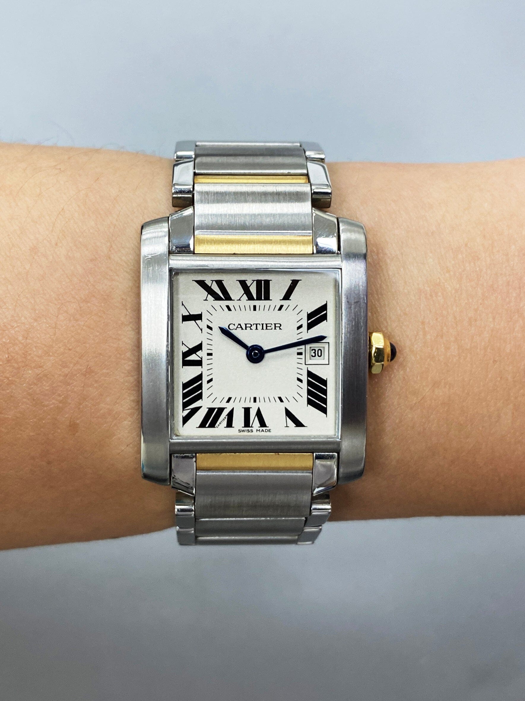 Cartier Tank Francaise 2465 Two Tone Midsize Watch