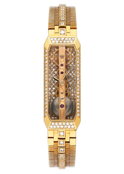 Corum Ladies Golden Bridge 13102H32 Diamond Watch in Yellow Gold