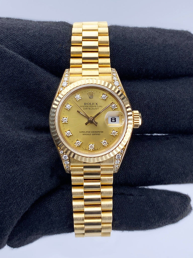 Rolex Datejust 69188 Diamond Dial Ladies Watch