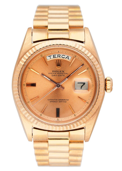 Rolex Day-Date 1803 Pink Dial 18K Rose Gold Mens Watch