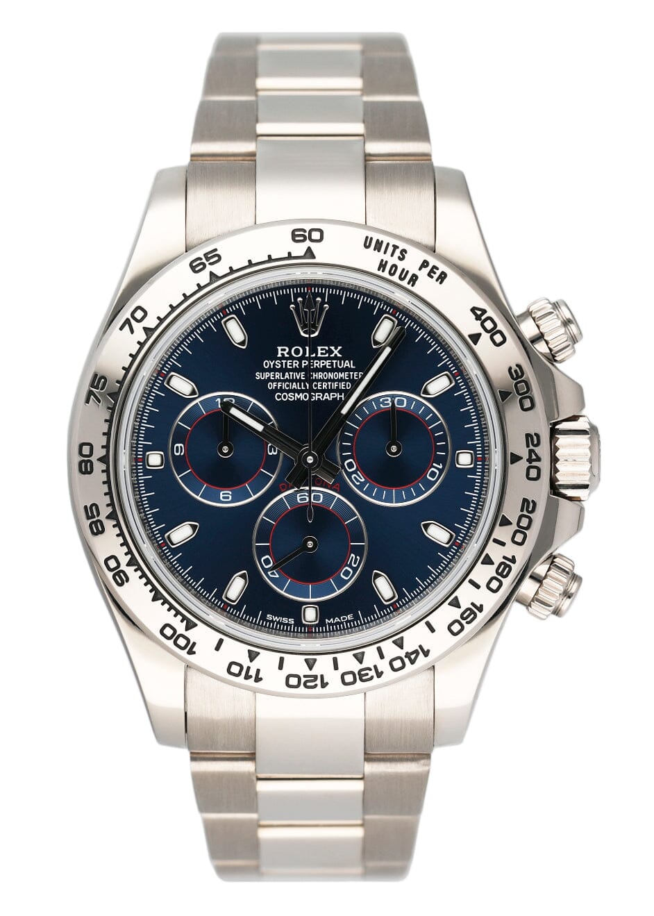 Rolex Daytona 116509 White Gold Blue Dial Phigora