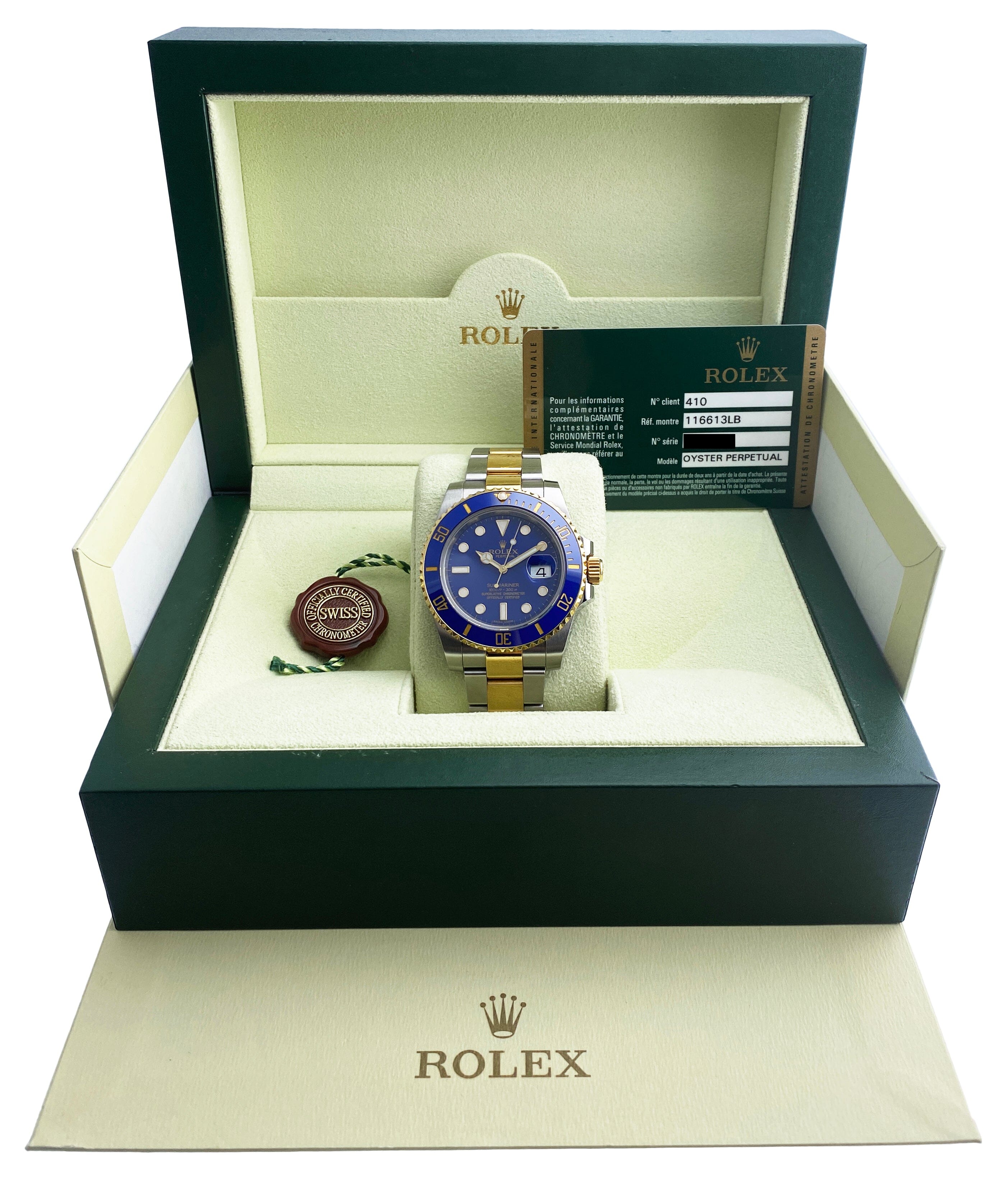 Rolex Submariner Date 116613LB Blue Dial Mens Watch Box Papers