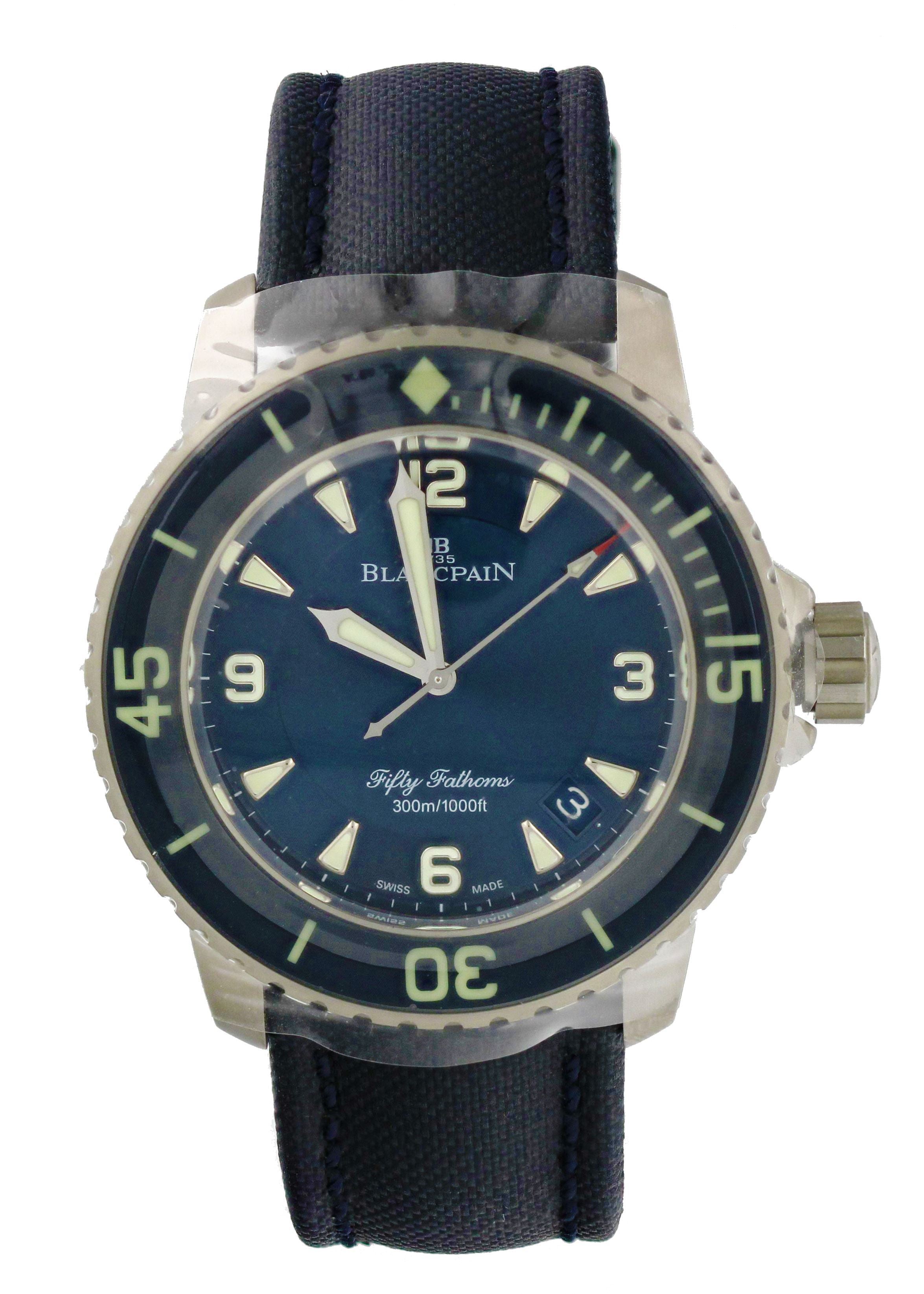 Blancpain Fifty Fathoms 5015 12B40 O52A Mens Watch Box Papers