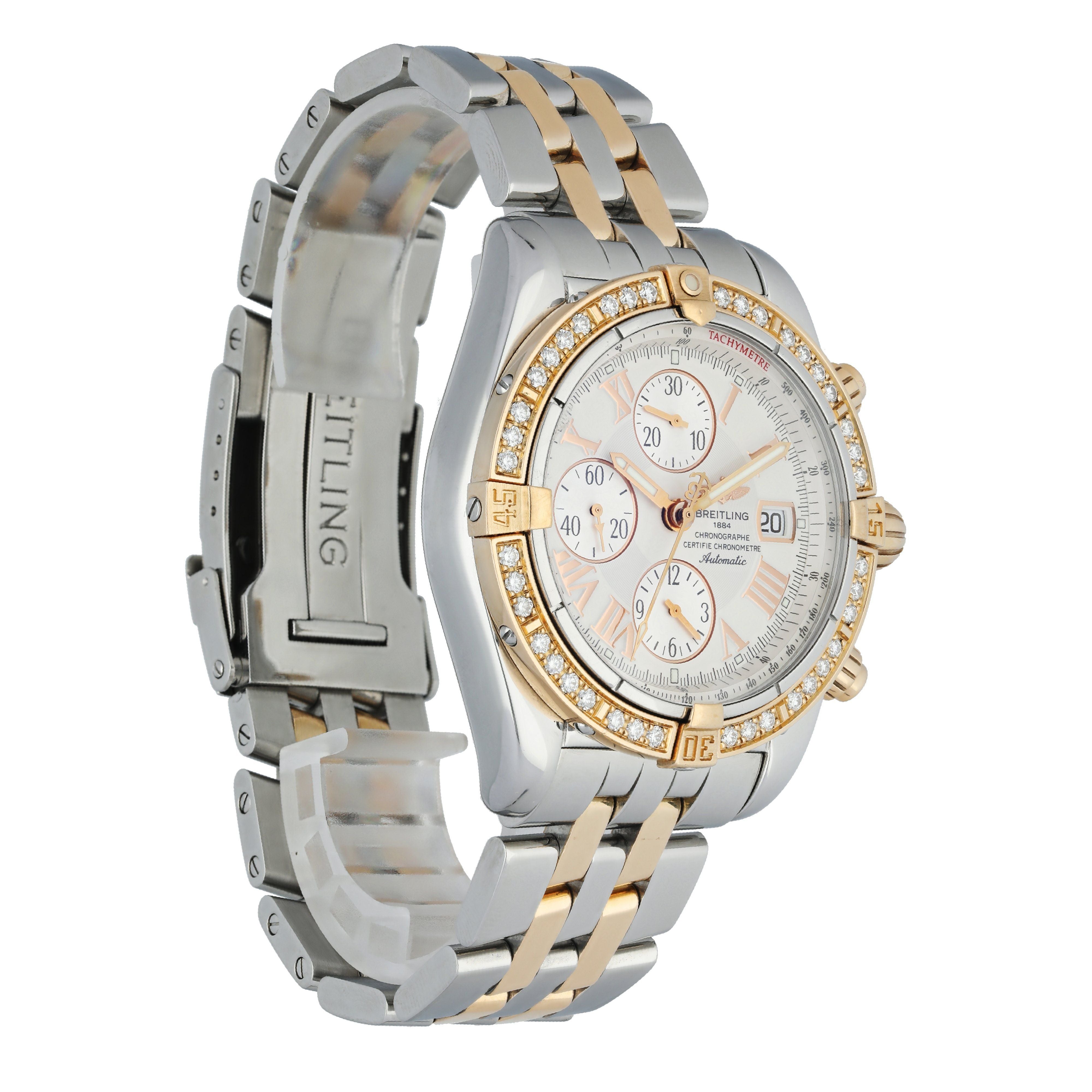 Breitling diamond bezel mens watch best sale