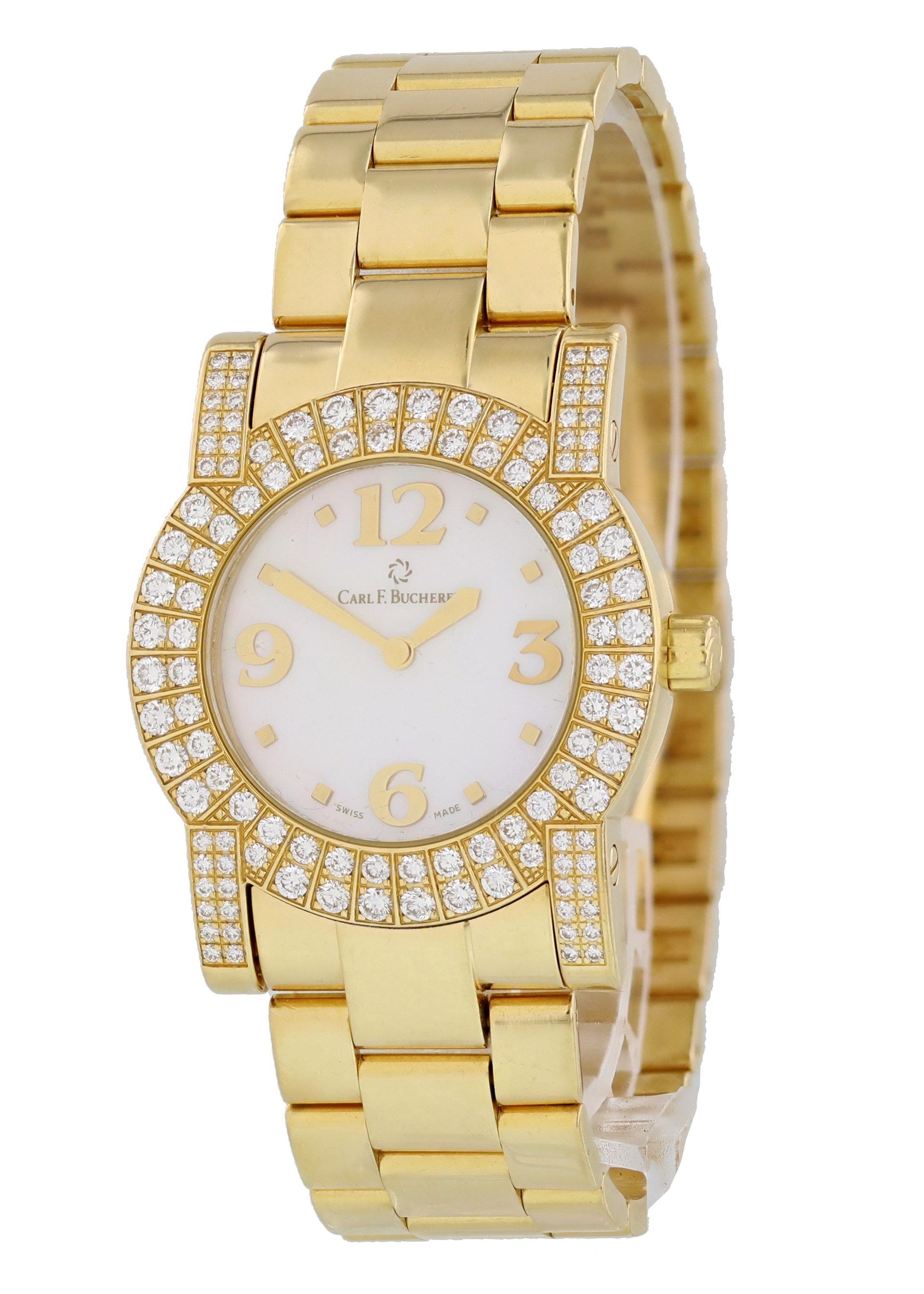 Carl F. Bucherer Pathos 10.510 Diva 18k Yellow Gold Ladies Watch