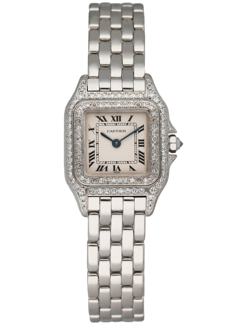 Cartier Panthere W25016F3 Diamonds 18K White Gold Ladies Watch