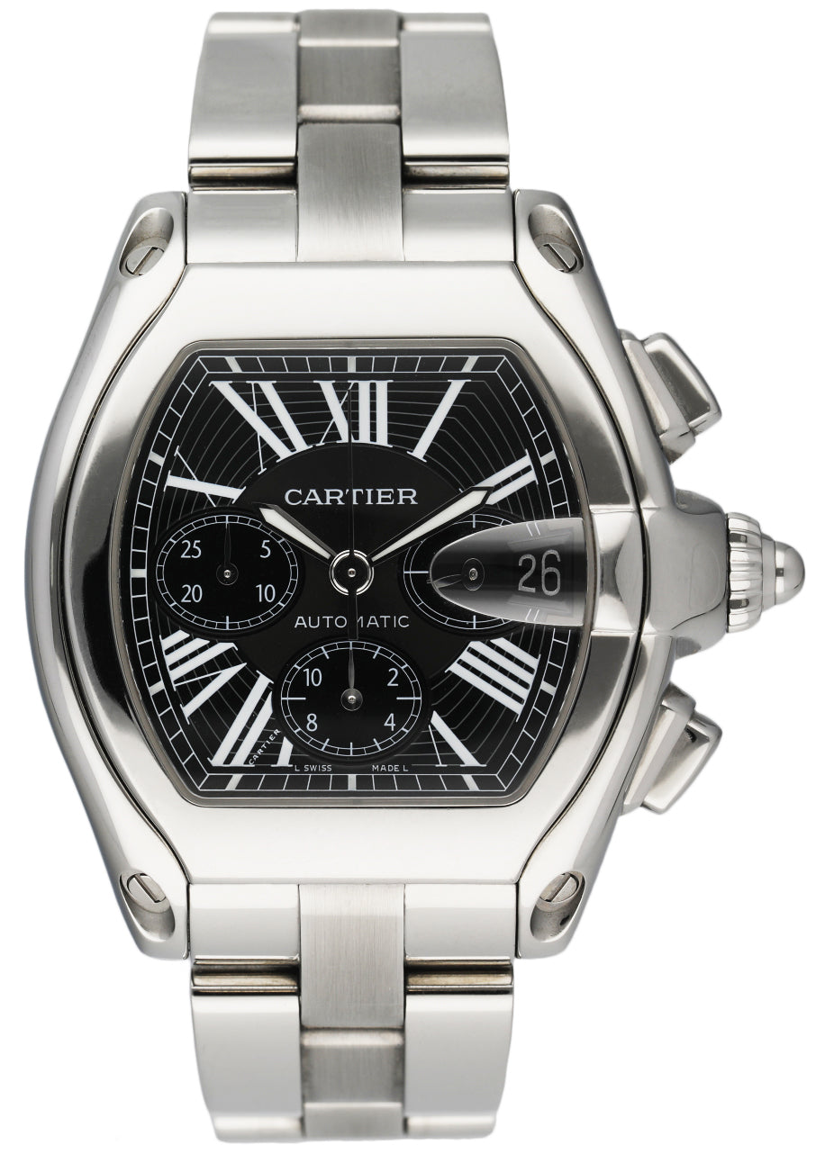 Cartier roadster 2024 chronograph black dial