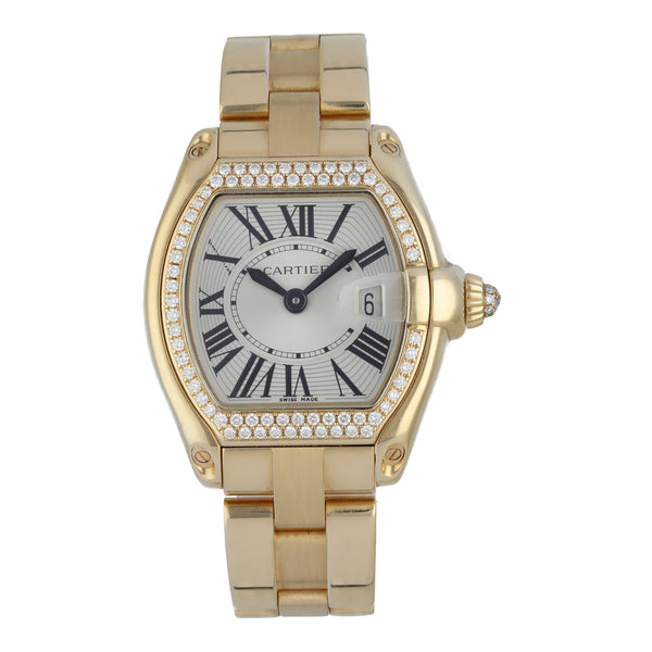 Cartier Roadster 2676 18K Yellow Gold Diamonds Ladies Watch