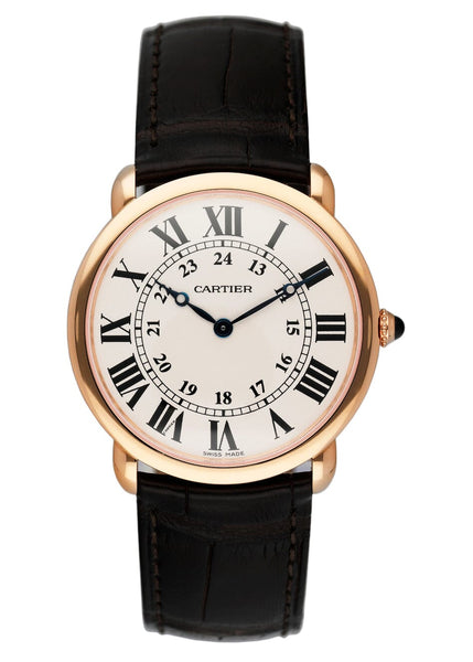 Cartier Ronde de Louis Silver Dial Unisex Rose Gold Watch - W6800251