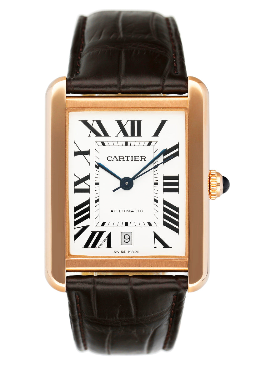 Cartier Tank Solo Men's Watch Extra Large Automatic Rose Gold