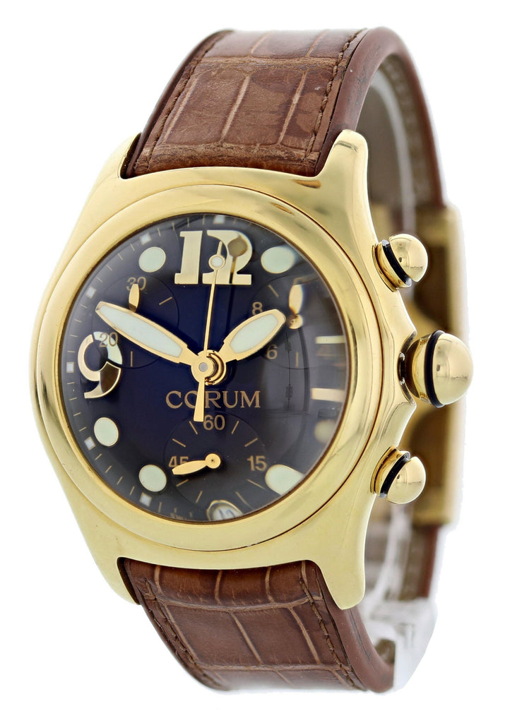 Corum Bubble Chronograph 396.150.56 18k Yellow Gold Mens Watch