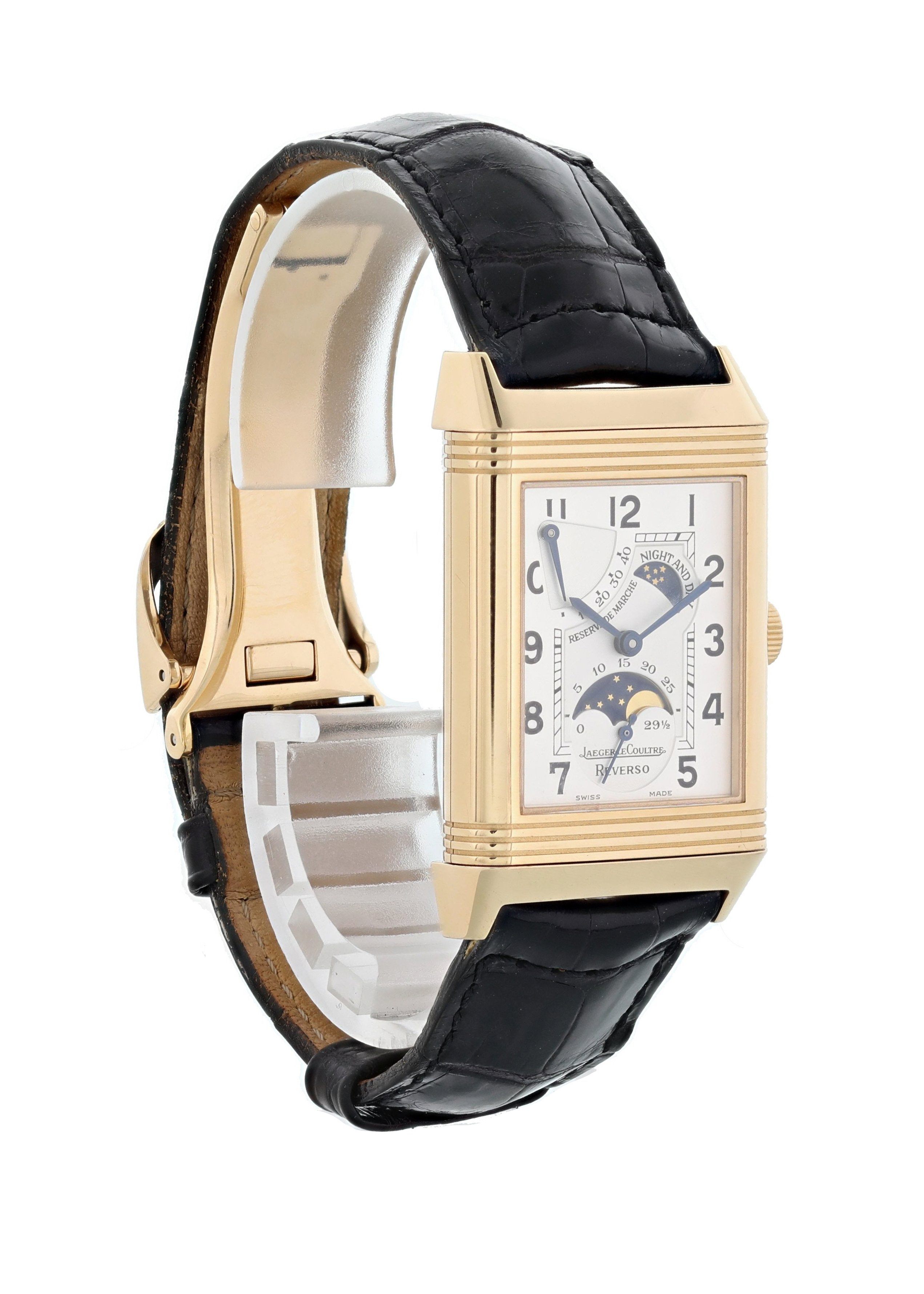 Jaeger LeCoultre Reverso 270.2.63 Sun Moon Rose Gold Men s Watch