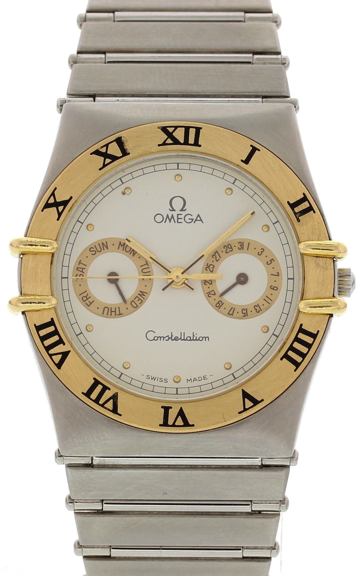 Men's Omega Constellation Day Date 18k YG/ SS 198.0142