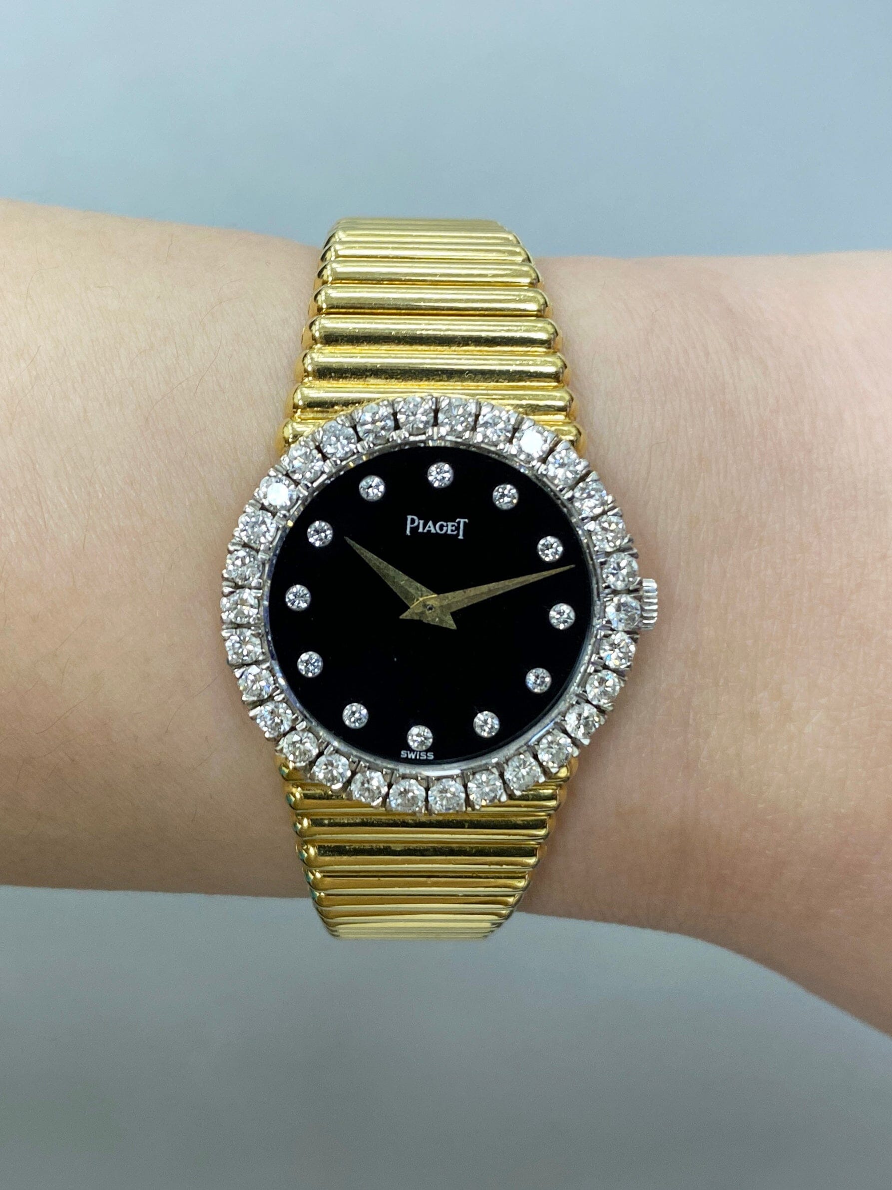 Piaget Dancer 9190 Diamond Onyx Dial Ladies Watch