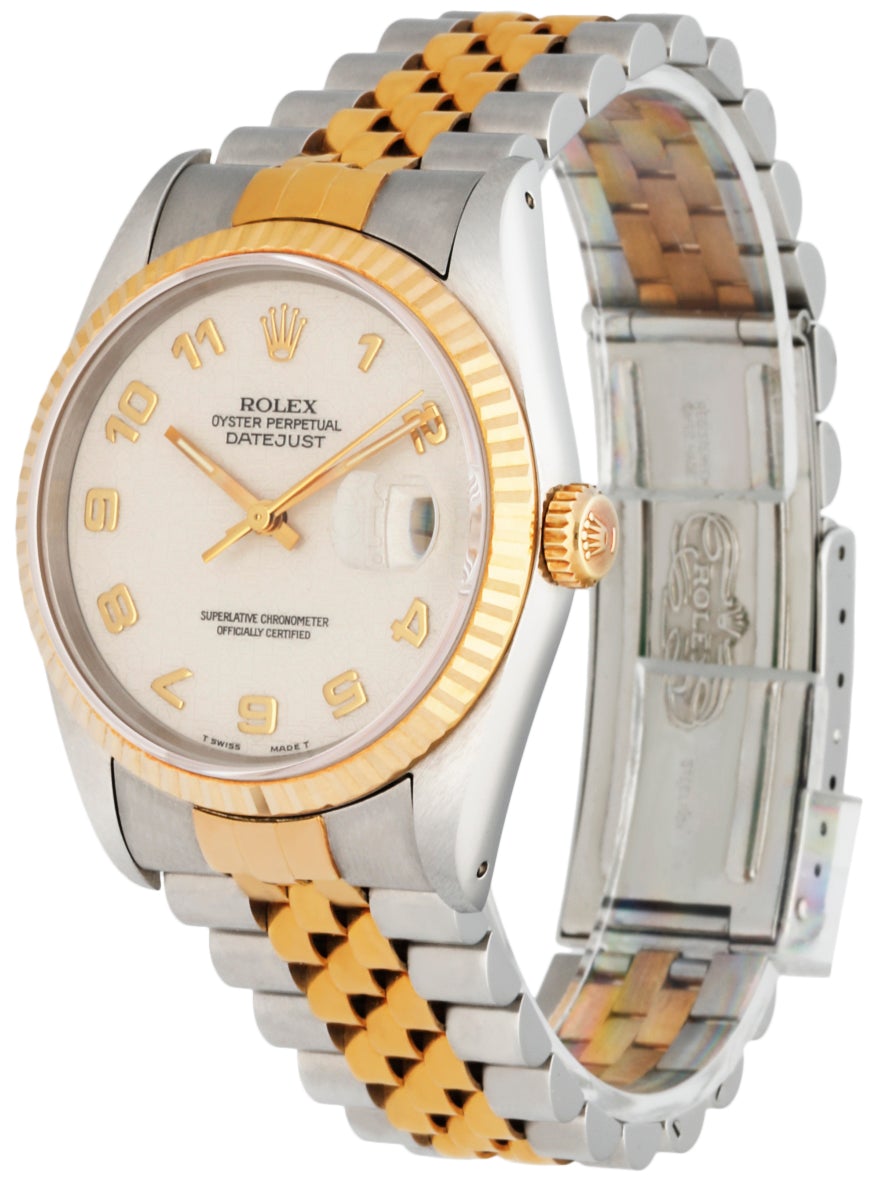 Rolex Datejust 16233 Anniversary Dial Men's Watch Box & Papers