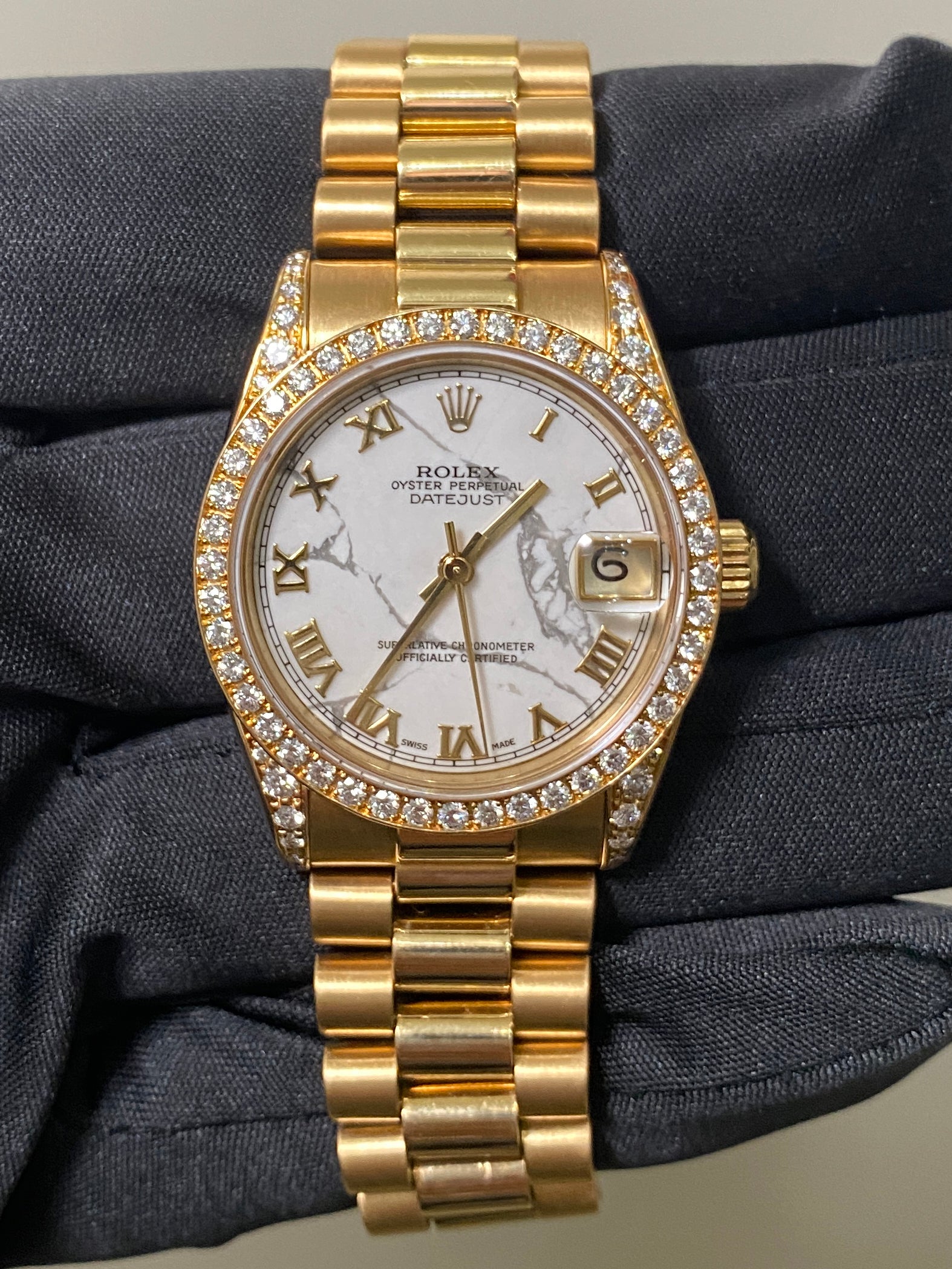 Marble face rolex sale