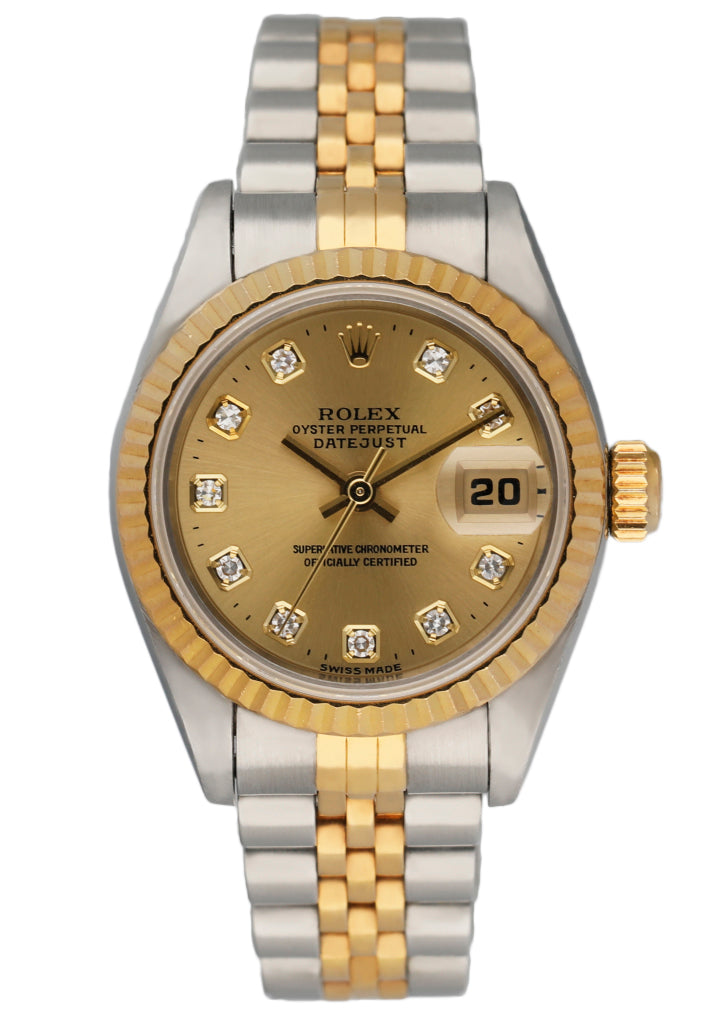 Rolex Datejust 69173 Diamond Dial Ladies Watch