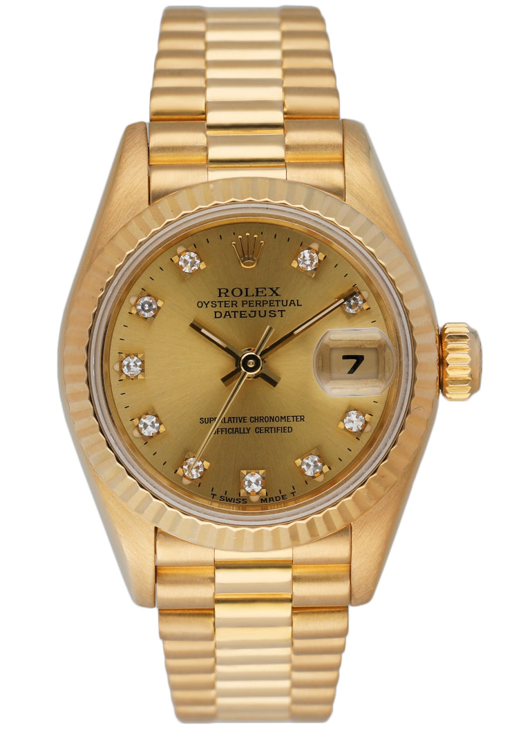 Rolex Datejust 18k Yellow Gold Diamonds Mother of Pearl Men's or Ladies  Watch 116188