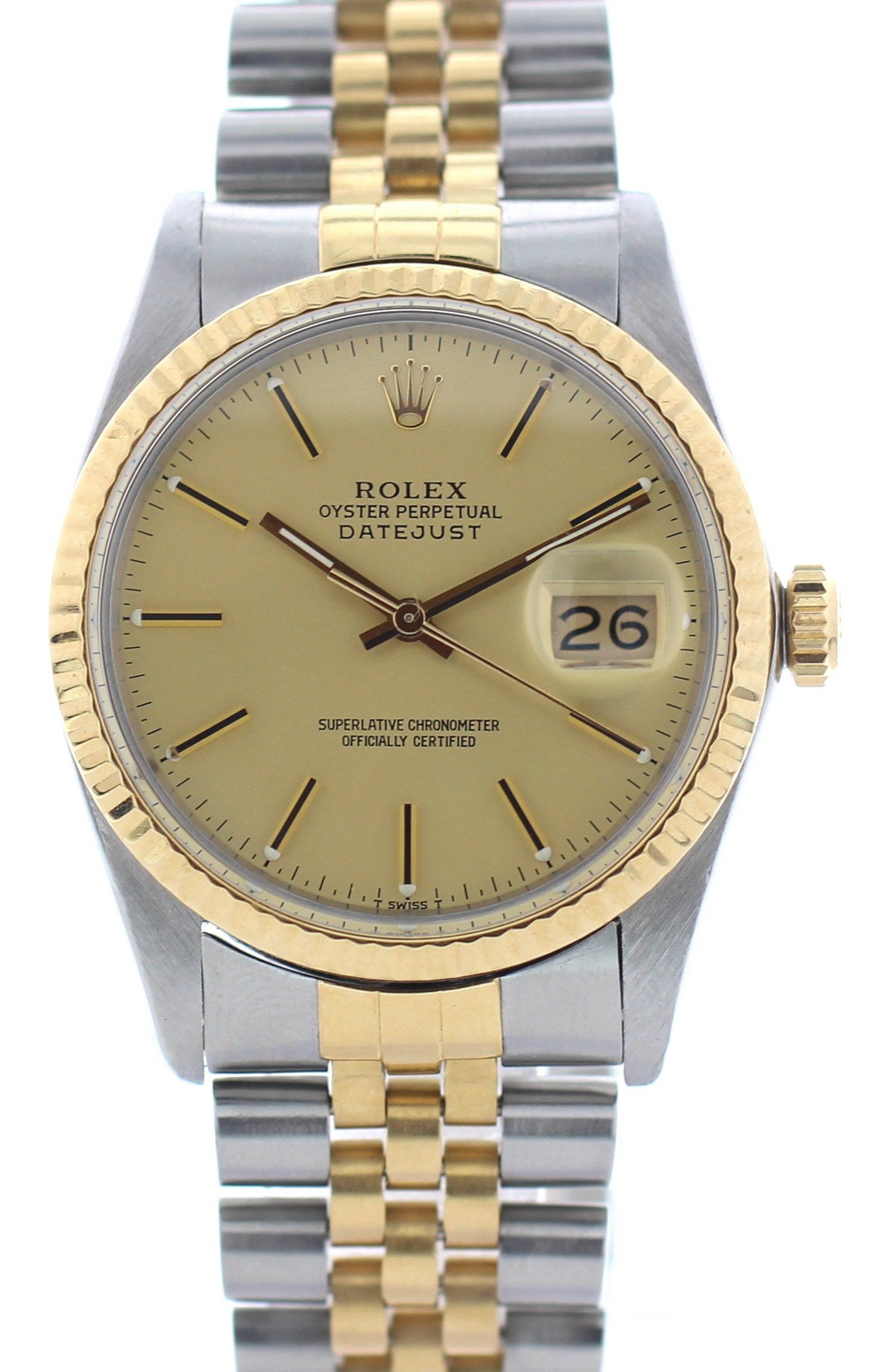 Rolex Oyster Perpetual Datejust 18K YG & SS 16013