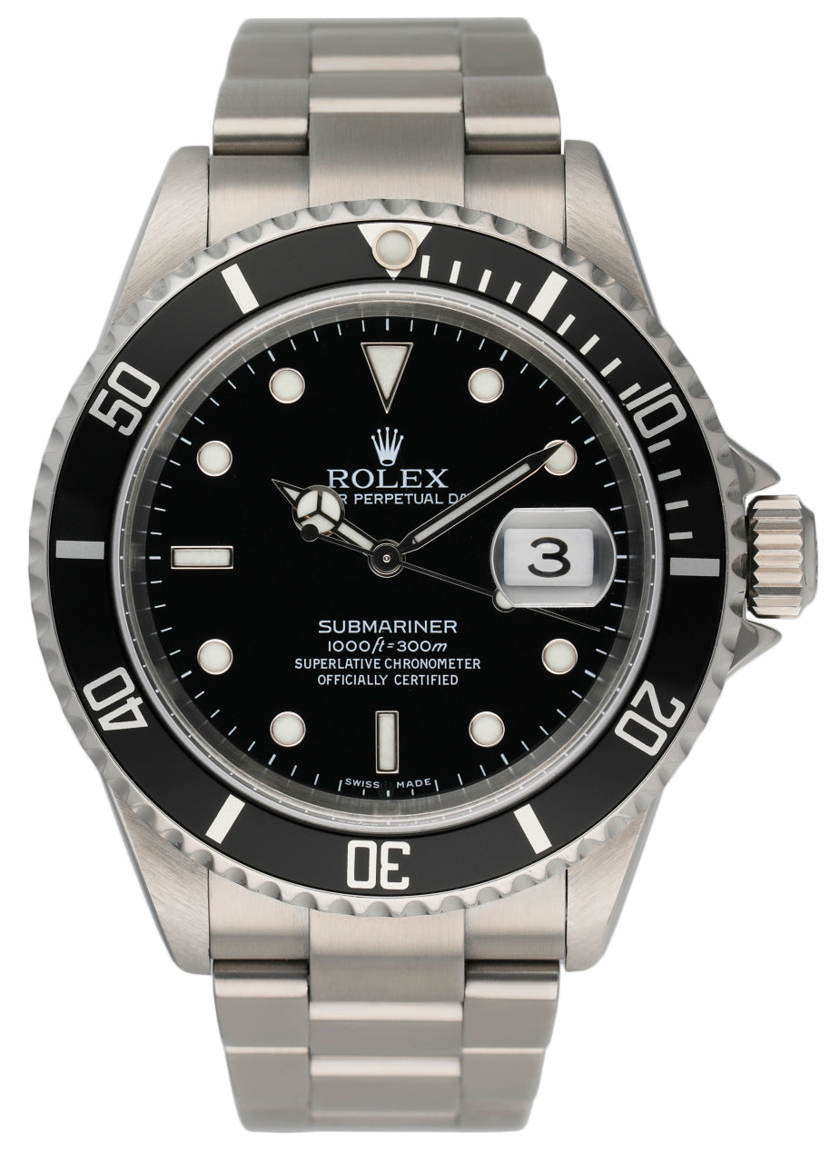 Rolex Oyster Perpetual Submariner 16610 Mens Watch