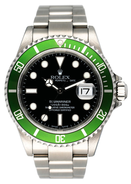 ROLEX Submariner LV "Kermit" - Flat 4 - 2004 - Y serial - Box and  Papers