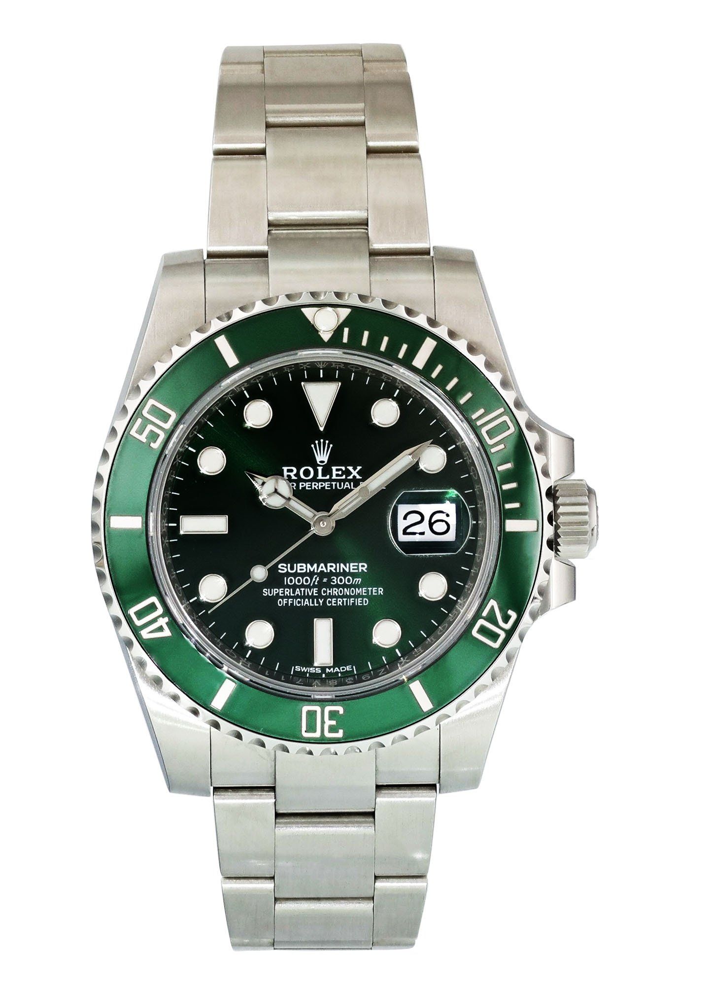 Rolex Submariner Hulk 116610 LV 40mm  Rolex watches, Rolex, Watches for  men