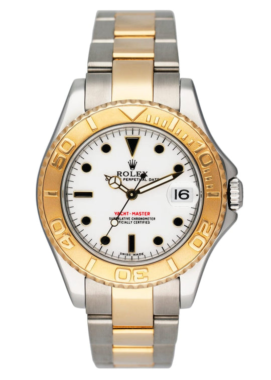 Rolex Yacht Master 168623 White Dial Two Tone Ladies Watch